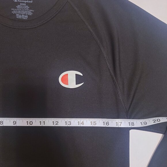 Champion Long Sleeve Black Shirt, Size Medium - Picture 6 of 9
